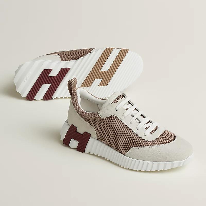 Giày Hermes Bouncing Sneaker Nữ Nâu Trắng